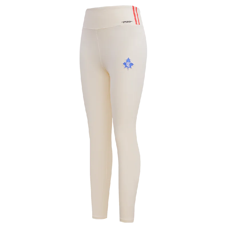 NHL MONTREAL CANADIENS RETRO CLASSIC WOMEN'S JERSEY LEGGING (EGGSHELL) Cozy Reflective Detail Leggings