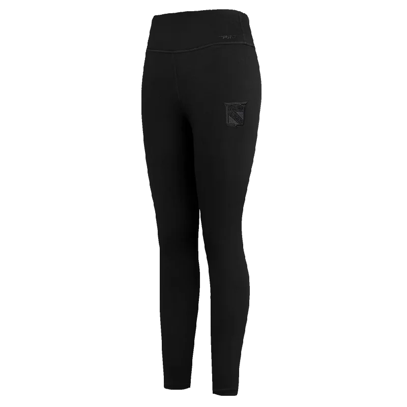 NHL NEW YORK RANGERS NEUTRAL WOMEN'S JERSEY LEGGING (BLACK) Trendy High-Compression Leggings