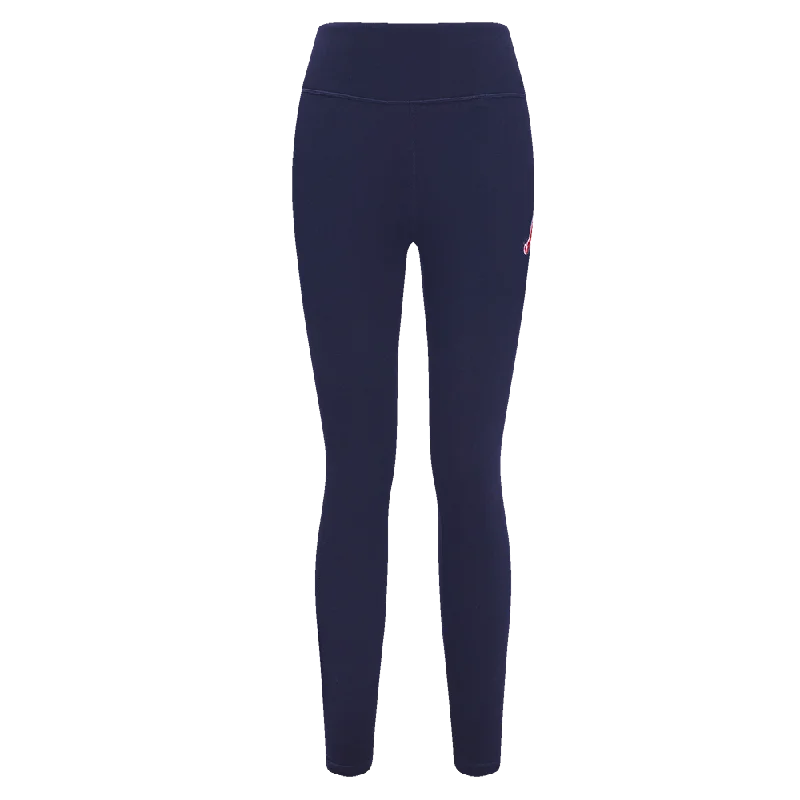 MLB ATLANTA BRAVES MASHUP WOMEN'S JERSEY LEGGING (MIDNIGHT NAVY) Stylish Stretch Pants Leggings MLB ATLANTA BRAVES MASHUP WOMEN'S JERSEY LEGGING (MIDNIGHT NAVY) Stylish Stretch Pants Leggings