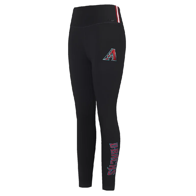 MLB ARIZONA DIAMONDBACKS CLASSIC WOMEN'S JERSEY LEGGING (BLACK) Cozy Mid-Rise Workout Leggings