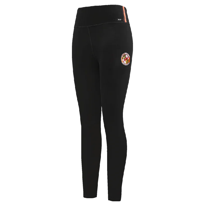 MLB BALTIMORE ORIOLES MASHUP WOMEN'S JERSEY LEGGING (BLACK) Fashionable Quick-Dry Yoga Pants