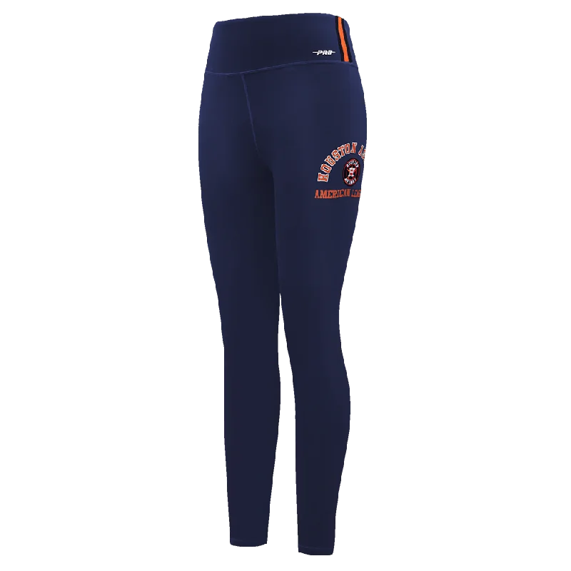 MLB HOUSTON ASTROS AREA CODE WOMEN'S HW JERSEY LEGGING (MIDNIGHT NAVY) Comfortable Slip-On Leggings