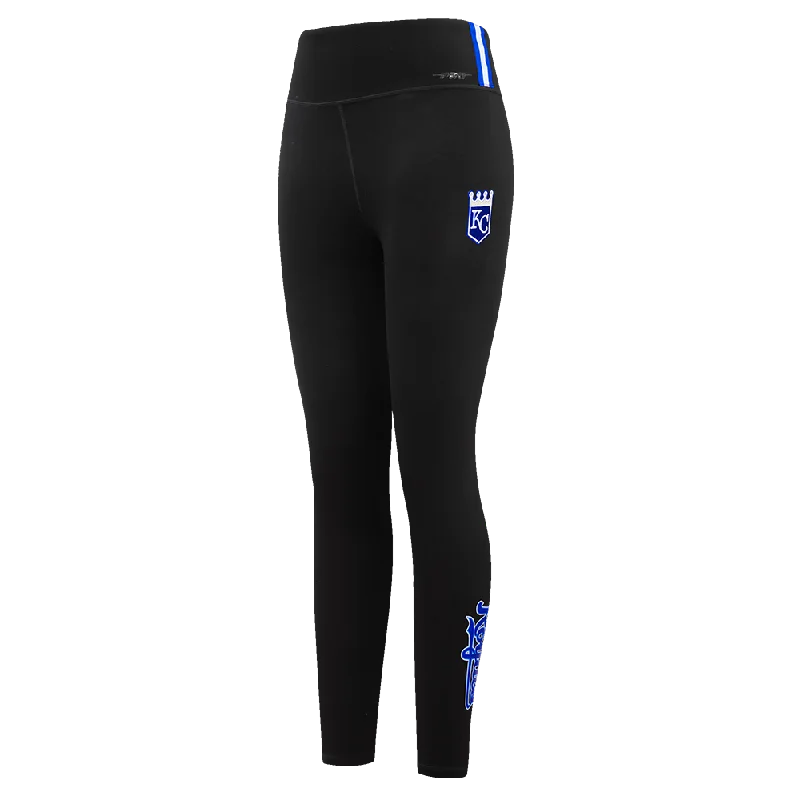 MLB KANSAS CITY ROYALS CLASSIC WOMEN'S JERSEY LEGGING (BLACK) Stylish Ankle-Length Leggings