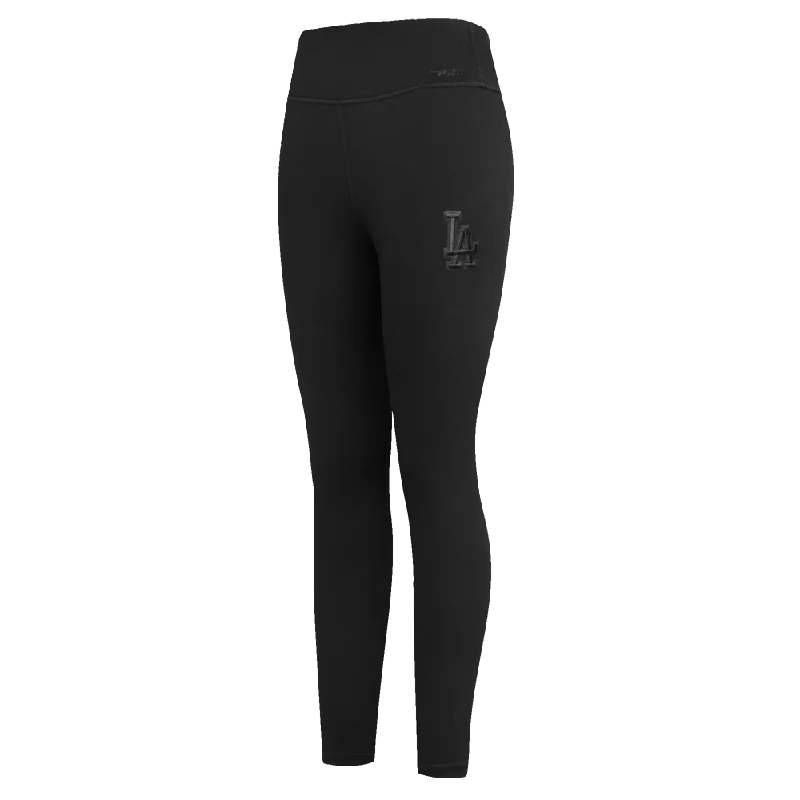 MLB LOS ANGELES DODGERS NEUTRAL WOMEN'S JERSEY LEGGING (BLACK) Chic Printed Yoga Pants