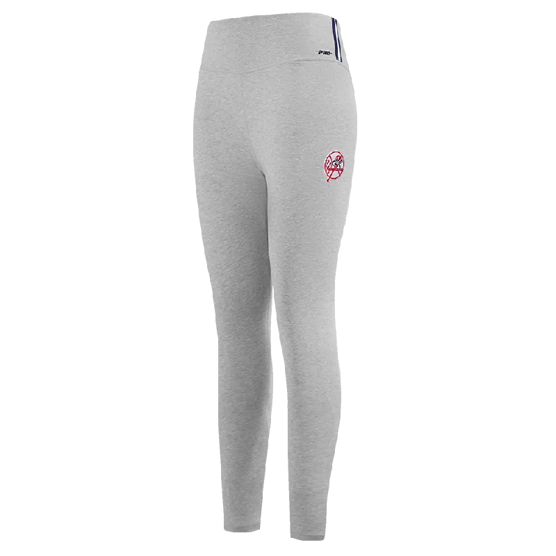 MLB NEW YORK YANKEES MASHUP WOMEN'S JERSEY LEGGING (HEATHER GREY) Fashionable Floral Active Leggings MLB NEW YORK YANKEES MASHUP WOMEN'S JERSEY LEGGING (HEATHER GREY) Fashionable Floral Active Leggings