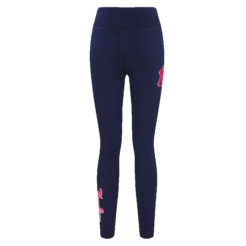 MLB NEW YORK YANKEES PINK CLOUD WOMEN'S JERSEY LEGGING (MIDNIGHT NAVY) Fashionable Smooth Fit Leggings