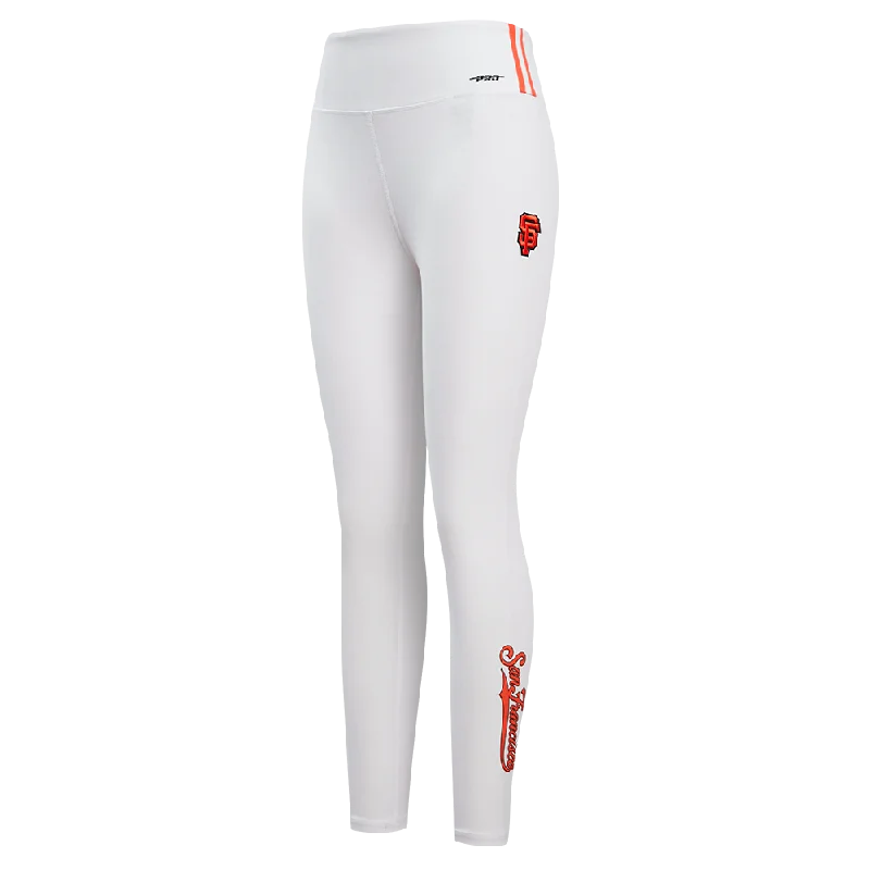 MLB SAN FRANCISCO GIANTS CLASSIC WOMEN'S JERSEY LEGGING (WHITE) Trendy Minimalist Leggings