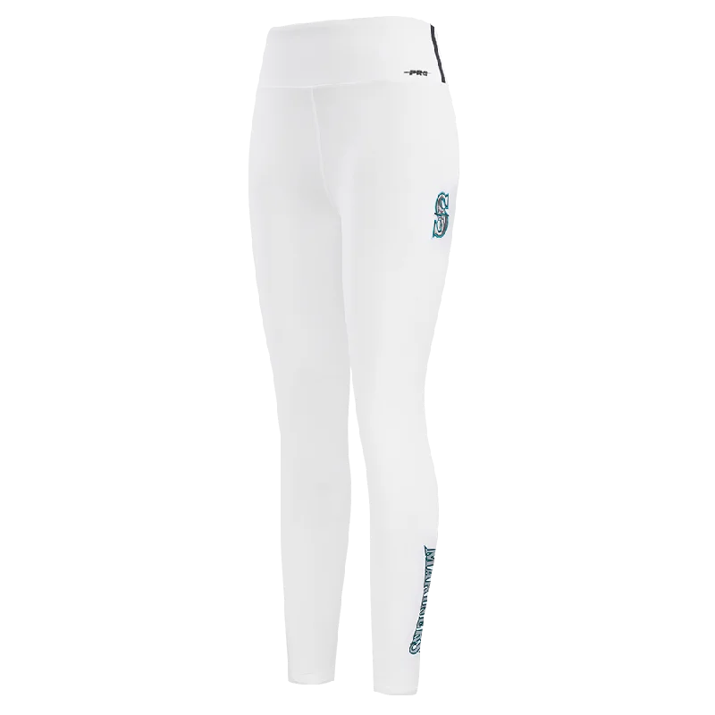 MLB SEATTLE MARINERS CLASSIC WOMEN'S JERSEY LEGGING (WHITE) Stylish Printed Sport Leggings MLB SEATTLE MARINERS CLASSIC WOMEN'S JERSEY LEGGING (WHITE) Stylish Printed Sport Leggings