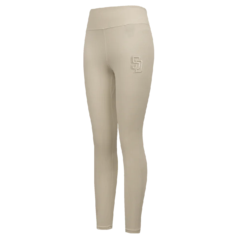 MLB SAN DIEGO PADRES NEUTRAL WOMEN'S JERSEY LEGGING (TAUPE) Trendy Spandex Leggings