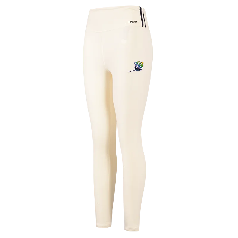 MLB TAMPA BAY RAYS RETRO CLASSIC WOMEN'S JERSEY LEGGING (EGGSHELL) Elegant Velvet Leggings