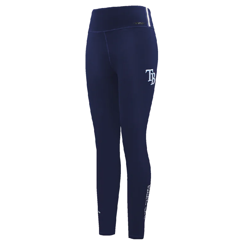 MLB TAMPA BAY RAYS CLASSIC WOMEN'S JERSEY LEGGING (MIDNIGHT NAVY) Trendy Cold Weather Tights