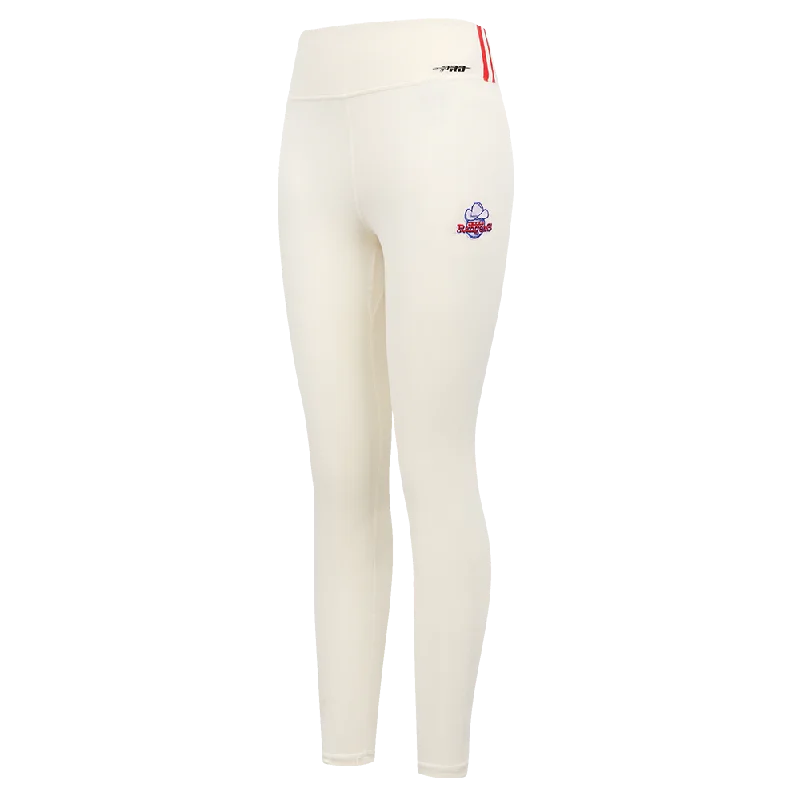 MLB TEXAS RANGERS RETRO CLASSIC WOMEN'S JERSEY LEGGING (EGGSHELL) Classic Solid Color Leggings