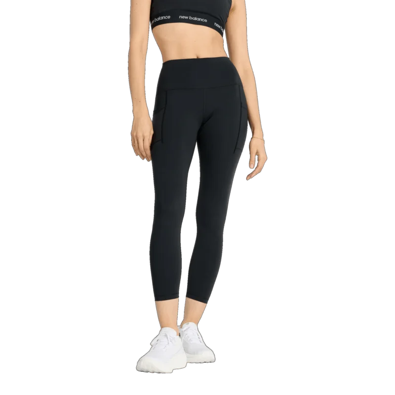 New Balance Women's Sleek Pocket High Rise Legging Trendy Seamless Fit Leggings