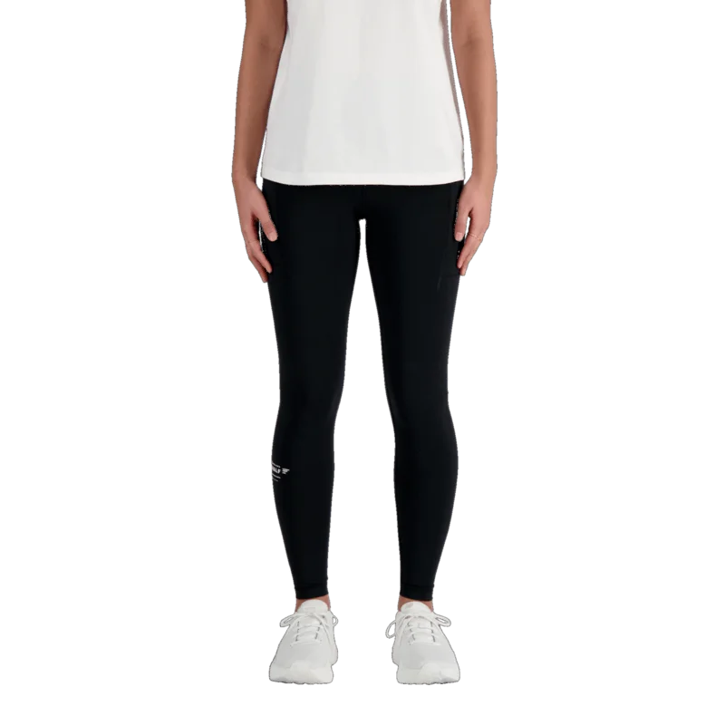 New Balance Women's United Airlines NYC Half Sleek Pocket High Rise Leggings Fashionable Solid Color Tights