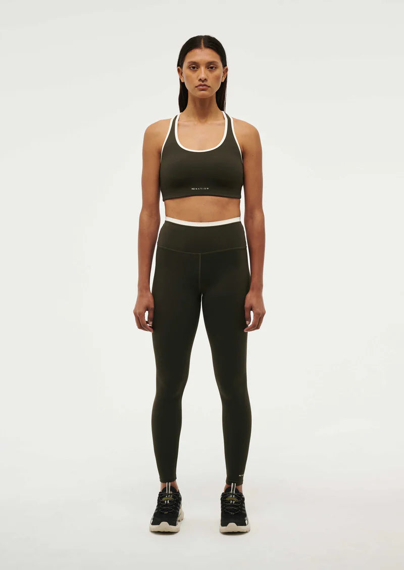 Women's P.E Nation Vita Khaki Legging Fashionable Smooth Fit Leggings