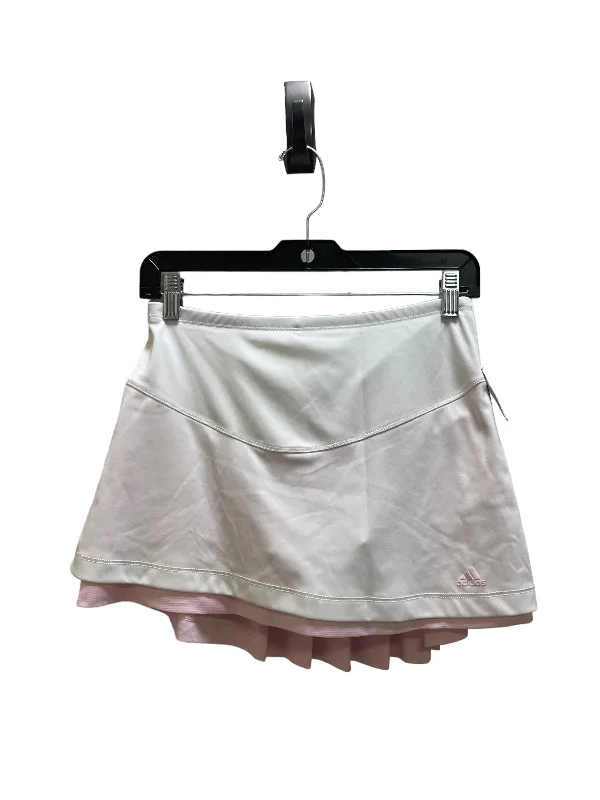 Athletic Skirt By Adidas In White, Size: M velvet skirt glossy