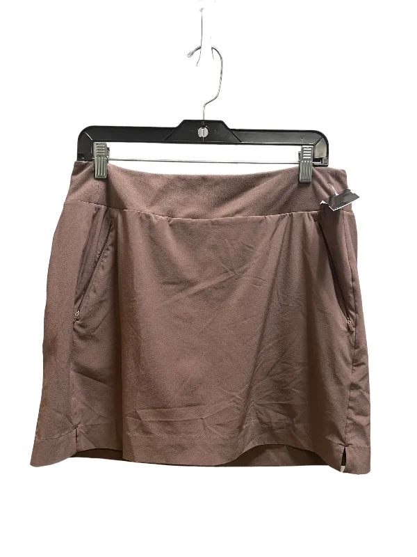 Athletic Skirt By Athleta In Brown, Size: 12 leather skirt bold