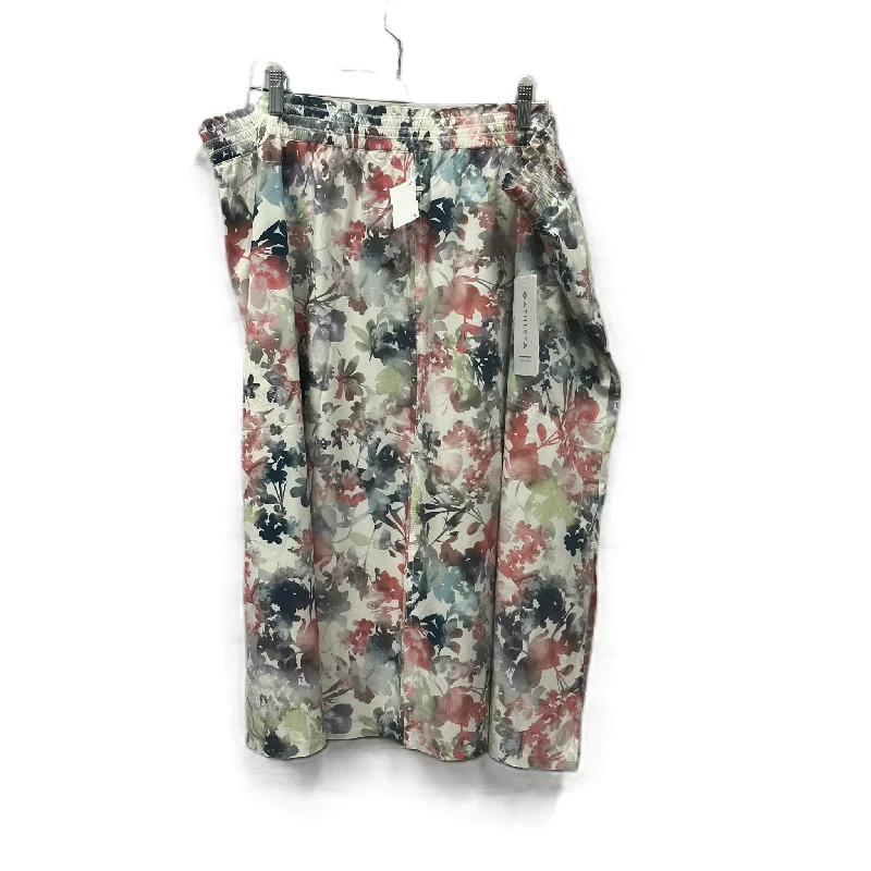 Athletic Skirt By Athleta In Floral Print, Size: 3x cashmere skirt soft