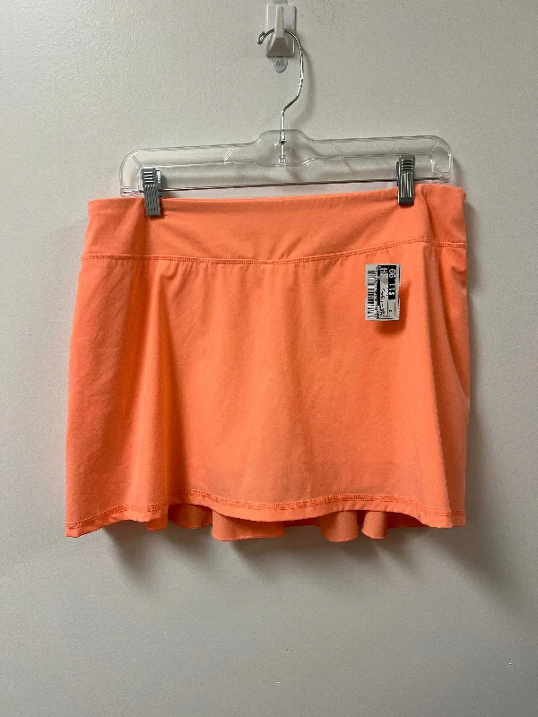 Athletic Skirt By Kyodan In Orange, Size: M denim skirt trendy