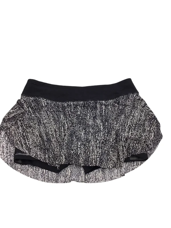 Athletic Skirt By Lululemon In Black & White, Size: 8 lace skirt elegant