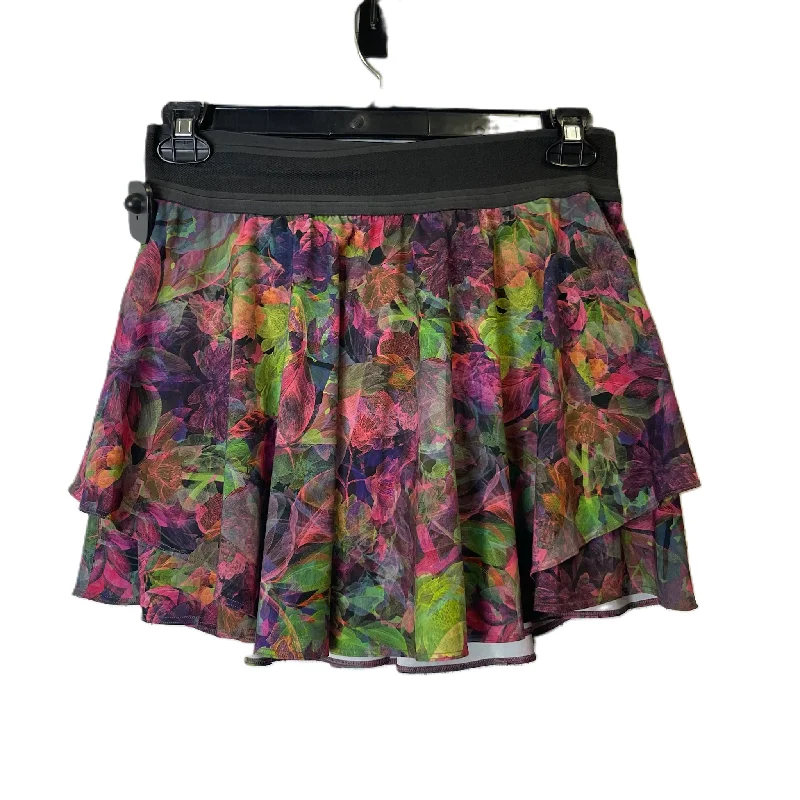 Athletic Skirt By Lululemon In Green & Purple, Size: 10 low waist skirt