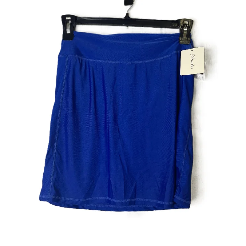 Blue Athletic Skirt By Mounblan, Size: M midi skirt versatile