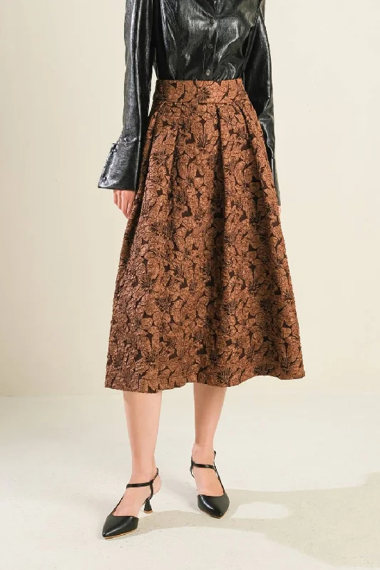 ETERNAL DEVOTION WOVEN FULL MIDI SKIRT corduroy skirt durable