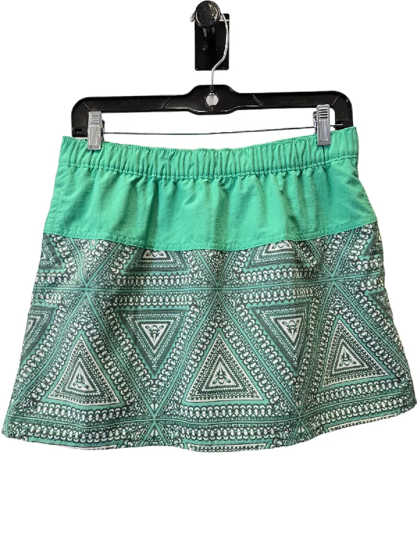 Green Athletic Skirt Patagonia, Size S silk skirt lustrous