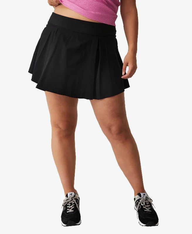 Trendy Plus Size Pleat Tennis Skirt velvet skirt luxury