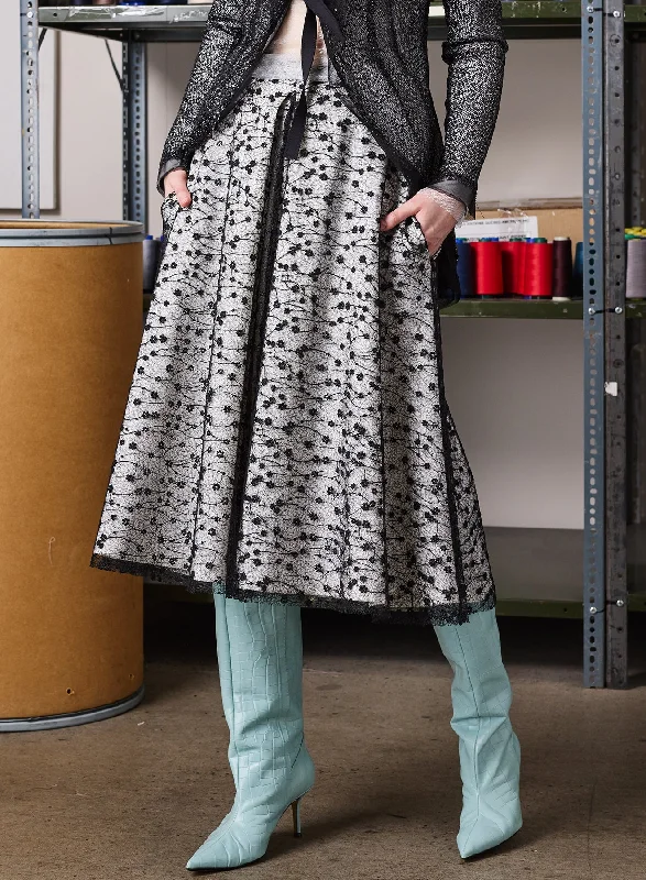 WOLEN | Skirt tiered skirt playful