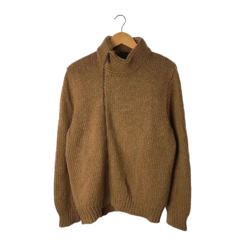 LOUIS VUITTON/Heavy Sweater/M/Brown/ Hooded Sweater Collared Sweater Shawl Collar