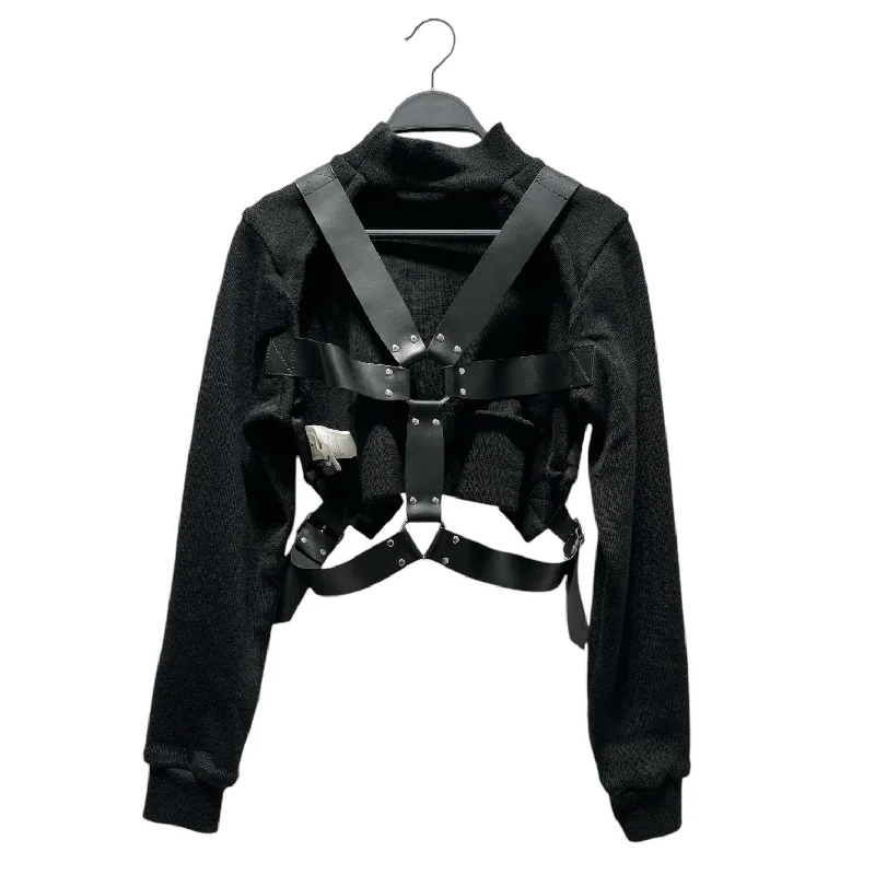 COMME des GARCONS NOIR/Sweater/M/Acrylic/BLK/OPEN HARNESS BACK Tailored Straight A-Line