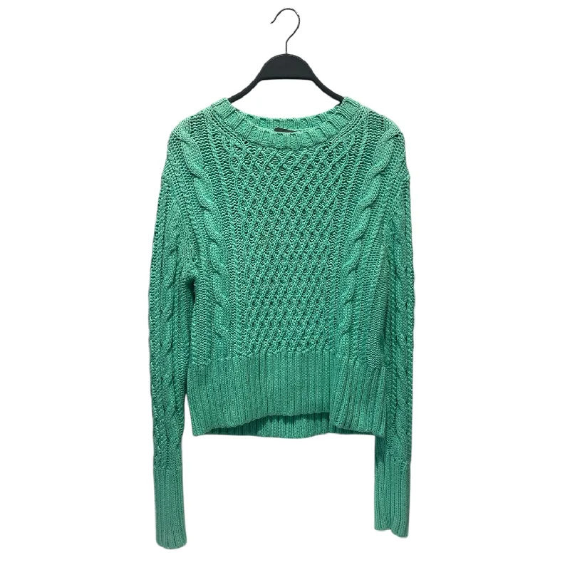 Acne Studios/Sweater/M/Cotton/GRN/ Denim Fabric Leather Fabric Suede Fabric