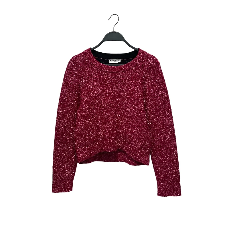 BALENCIAGA/Sweater/PNK/Glitter Open Front Closed Front Wrap Front