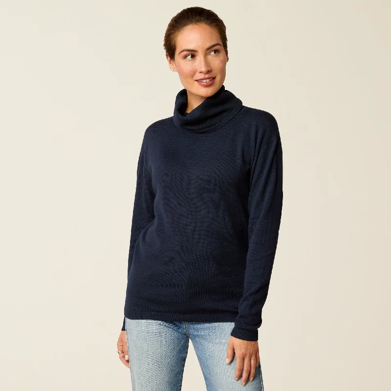 Ariat Women's Lexi Sweater - Navy Iron Safe Non-Iron Wrinkle Free
