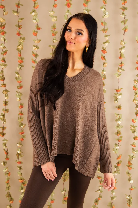 Be There For You Sweater-Mocha Soft Cozy Warm