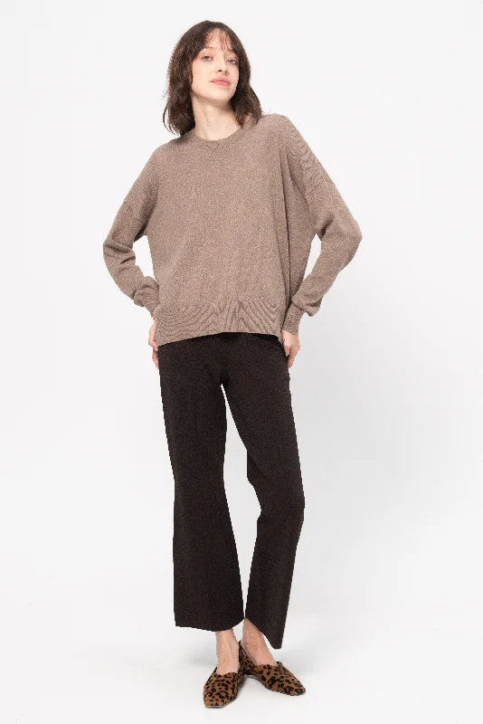 Elle Cotton Cashmere Sweater Chenille Brocade Lace