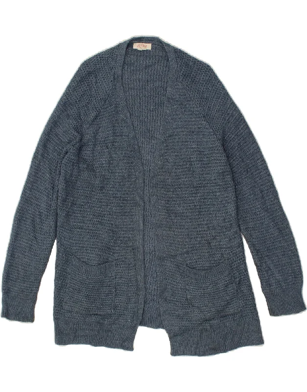 FAT FACE Womens Longline Cardigan Sweater UK 14 Large Navy Blue Acrylic Anti-Pilling Anti-Shrink Durable