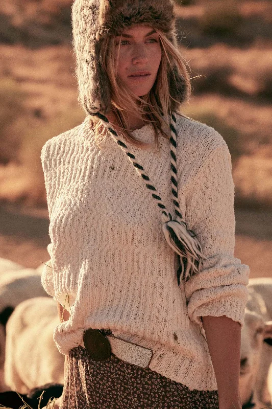 Peaceful Feeling Popcorn Knit Sweater Collared Crew Neck Turtle Neck