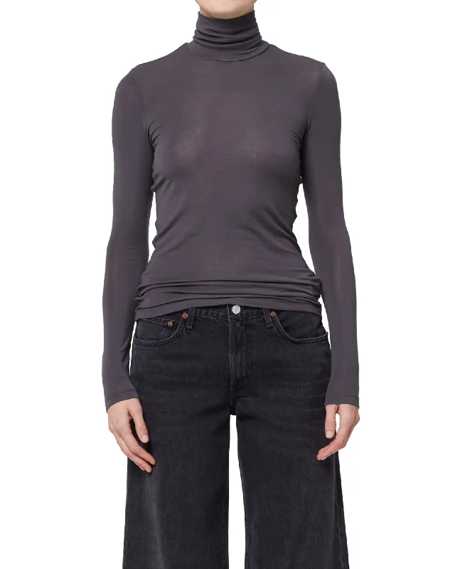 Pascale Turtleneck Sweater Knit Fabric Woven Fabric Fleece Fabric