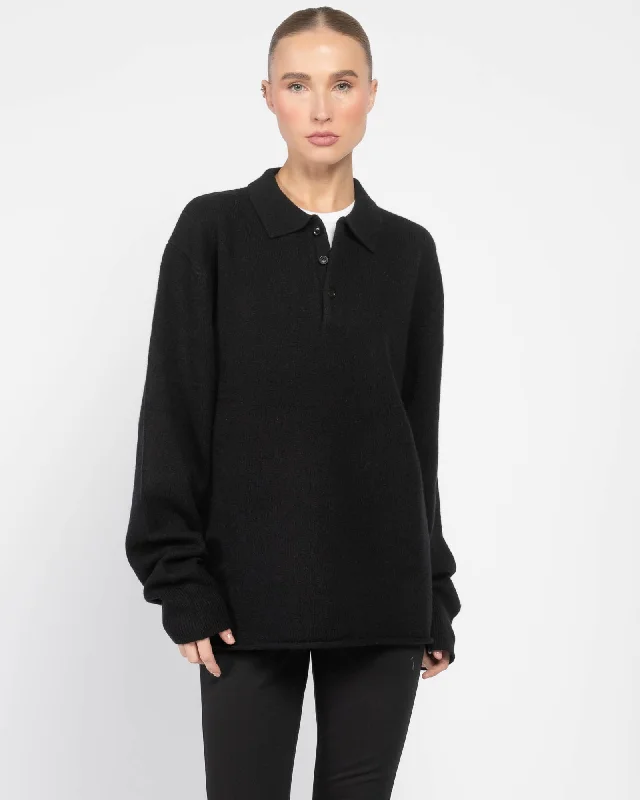 Marylebone Sweater Notch Collar Peter Pan Collar Cowl Neck