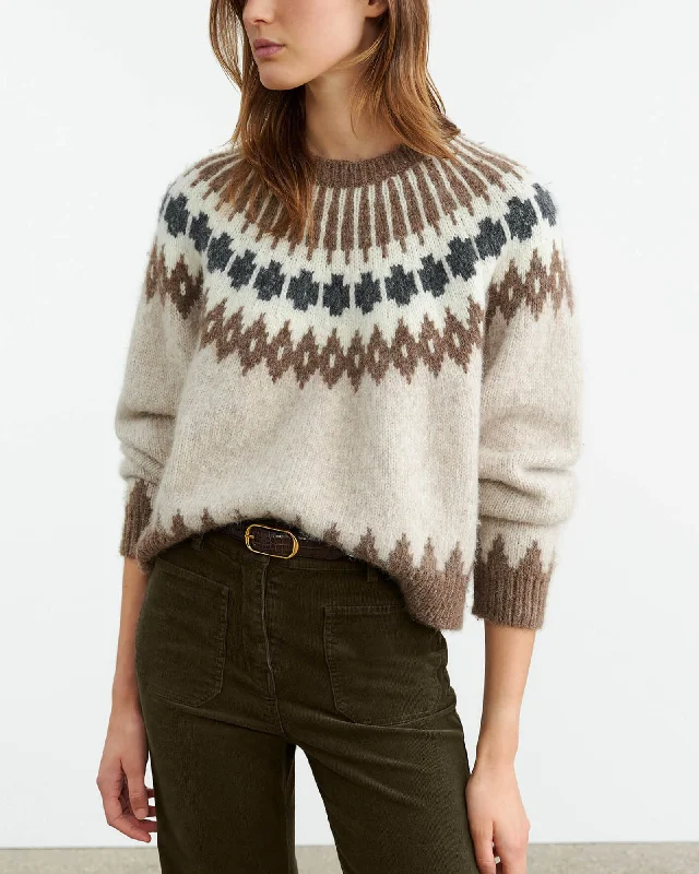 Alena Sweater Mesh Sweater Canvas Denim
