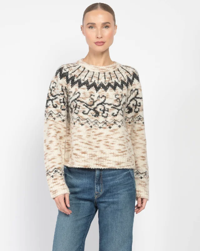 Duke Fairisle Sweater Zippered Front Buttoned Front Snap Front