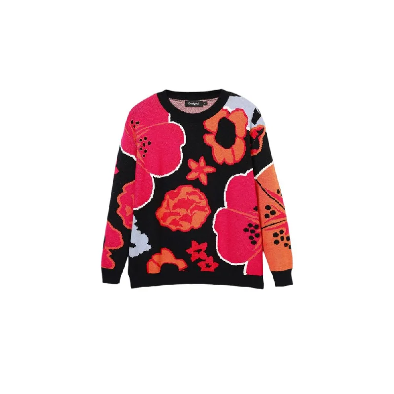 Black Viscose Sweater Glossy Satin Silk