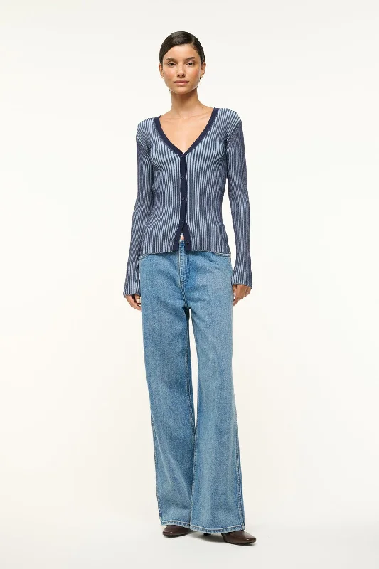 CARGO SWEATER | NAVY CLEAR BLUE Chenille Blend Fleece Blend Nylon Blend