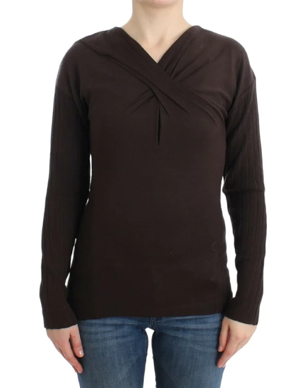 Chic Keyhole Virgin Wool Sweater Zippered Front Buttoned Front Snap Front