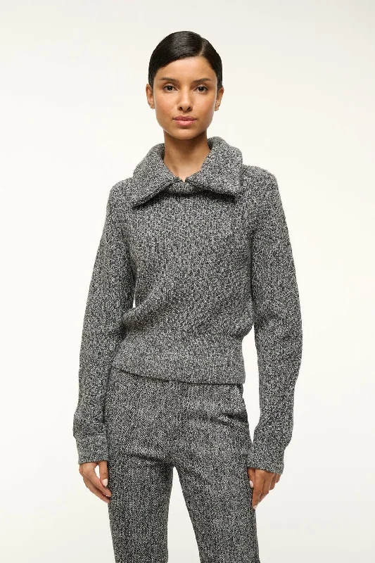 CHRISTOPHER SWEATER | BLACK MELANGE Tailored Straight A-Line