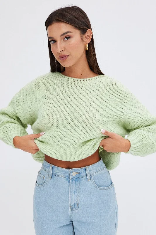 Green Oversized Sweater Spandex Rayon Corduroy