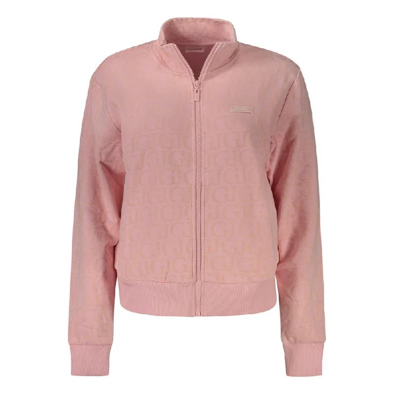 Pink Cotton Sweater Hooded Sweater Collared Sweater Shawl Collar