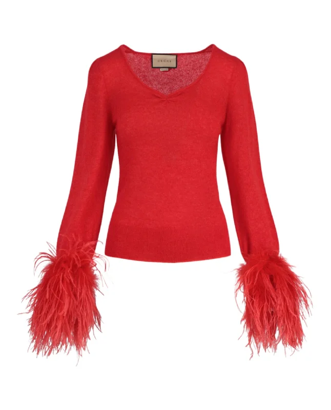 Silk Mohair Sweater Fitted Slim Tailored